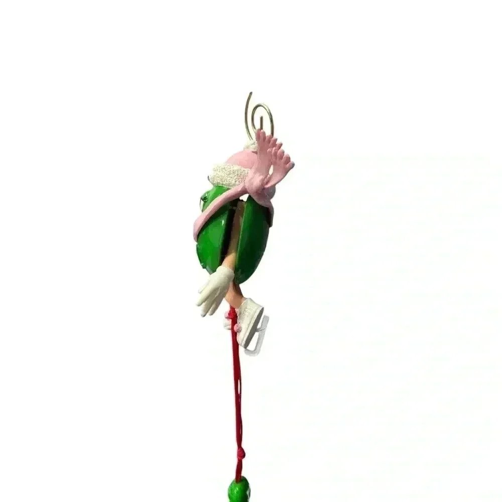 M&M Miss Green On Ice Skates Christmas Holiday Ornament